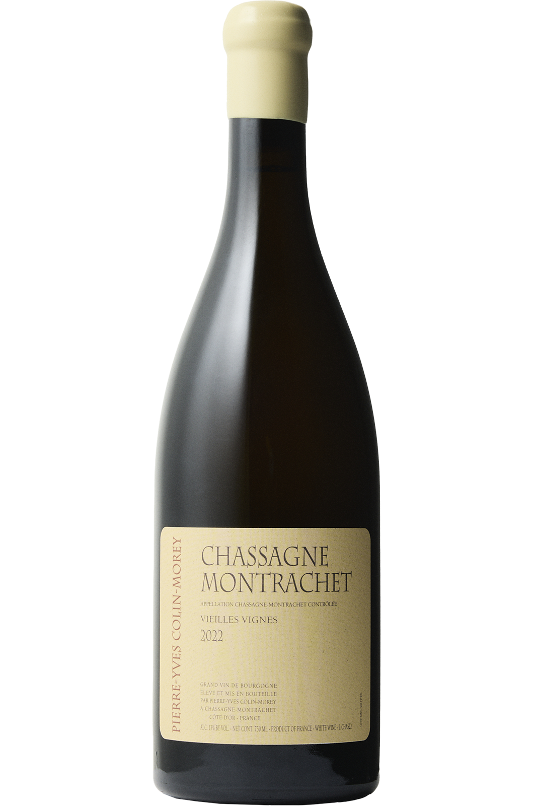 Flaske af Pierre-Yves Colin-Morey Chassagne Montrachet Vieilles Vignes 2022 fra Pierre-Yves Colin-Morey, Bourgogne